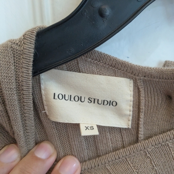 NWOT LOULOU STUDIO Andrott Wool Cashmere Dress Flaws - Picture 4 of 9